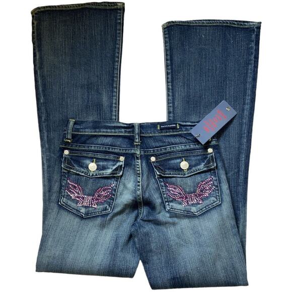 Rock & Republic Jeans Women's Size 25 Pink Rhinestones Bleu Denim - Picture 8 of 12